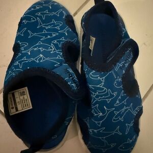 Blue Shark Print Kids Sandals